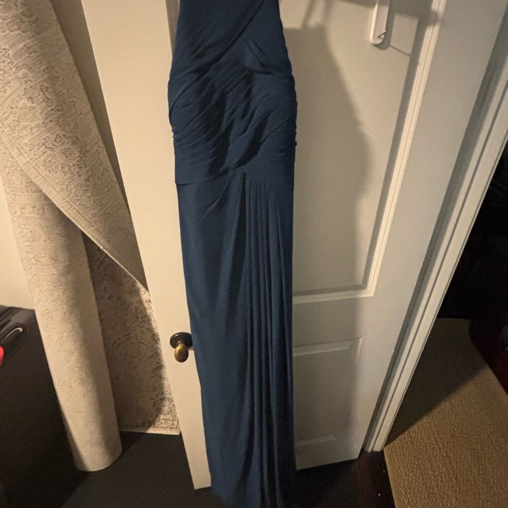 Azazie Deep Blue Maxi Dress